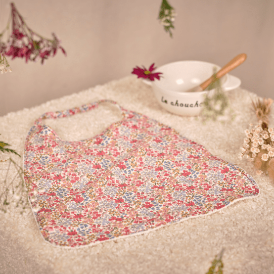 Serviette enfant élastique porcelaine rosée