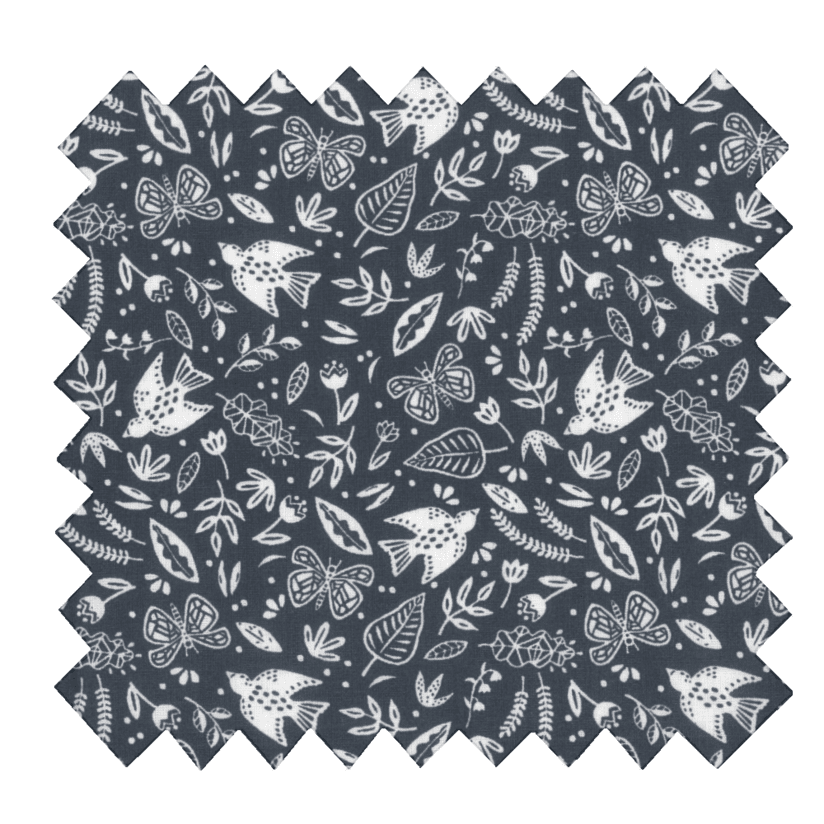 Tissu coton au mètre papillons de nuit ex1091