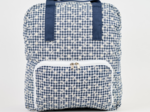 Sac à dos pliable Gaby vichy brodé marine