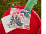 Carré Démaquillant Lavable cerise en fleur