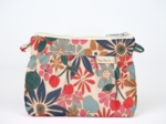 Mini pochette plissée cerise en fleur