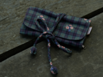 Pochette à bijoux tartan fleuri