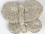 Barrette petit papillon  lin pailleté