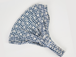 Bandeau fichu Enfant vichy brodé marine