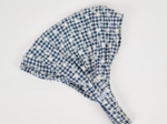 Bandeau fichu Adulte vichy brodé marine