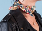 Foulchie long cerise en fleur
