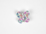 Barrette petit papillon pastel fleuri