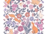 Coupon tissu 50 cm comptine enchantée rose