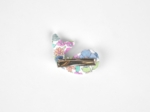 Barrette Baleine pastel fleuri