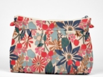 Pochette plissée cerise en fleur