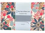 Coupon tissu 1 m cerise en fleur