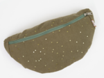 Petit sac banane gaze pois or kaki