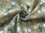 Coupon tissu 50 cm safari kaki