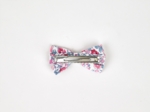 Barrette ruban petit  rose grenadine