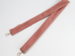 Bandoulière étroite velours côtelé rose blush