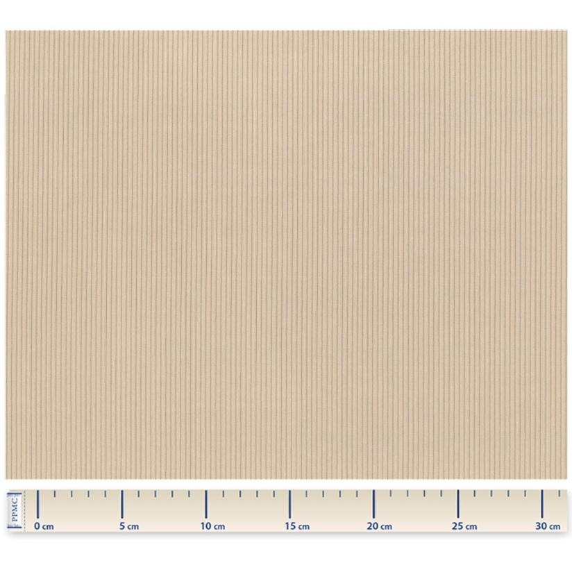 Tissu velours côtelé crème