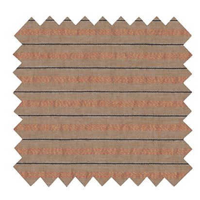 Tissu coton au mètre rayure bronze cuivrée
