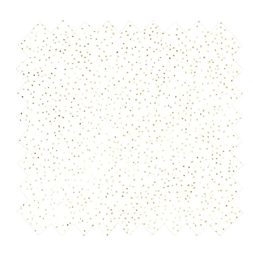 Tissu coton au mètre  blanc pailleté