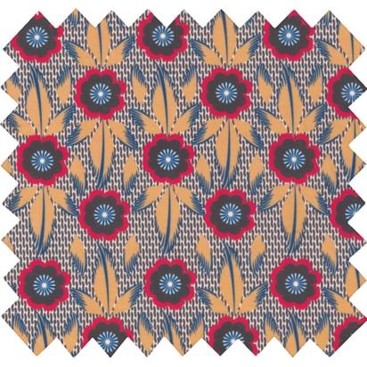 Tissu coton au mètre fleurs de savane