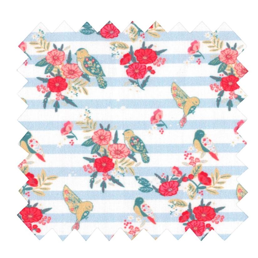Tissu coton au mètre horizons fleuris