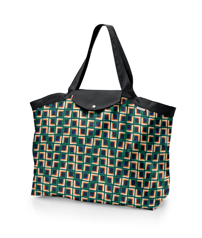 Sac cabas grand carr d art Papa Pique et Maman Coud