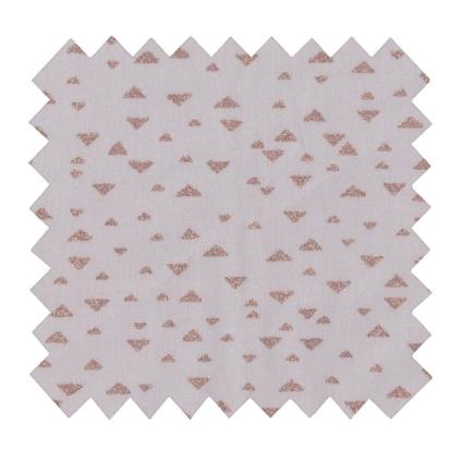 Tissu coton au mètre triangle cuivré gris