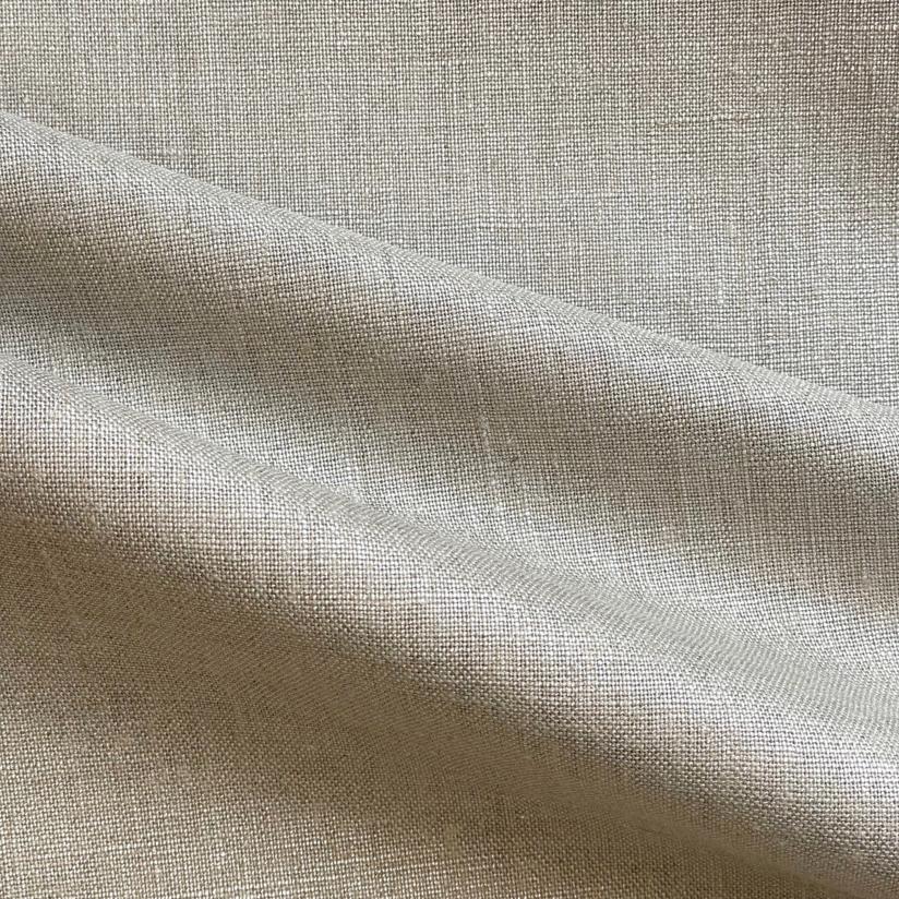 Tissu enduit  au mètre lin argenté