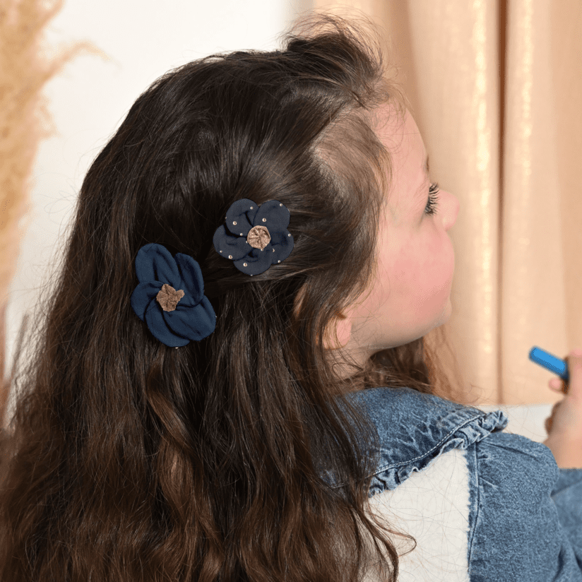 Lot De 14 Barrettes à Cheveux Filles - Motifs Fleurs, Fruits, Animaux - Clips Métalliques Antidérapants