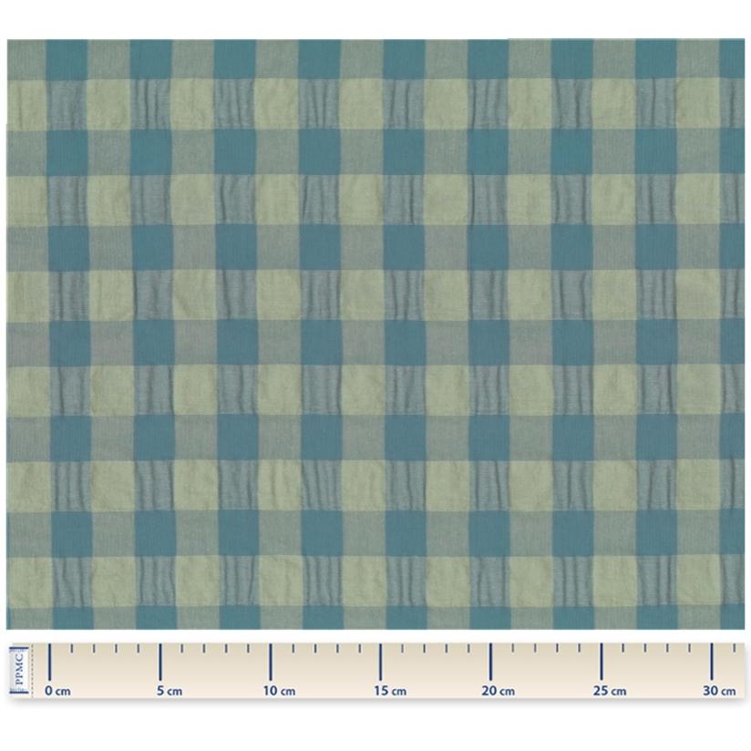Tissu Vichy Kaki Grossier - Polycoton - 60" De Large - Au Mètre