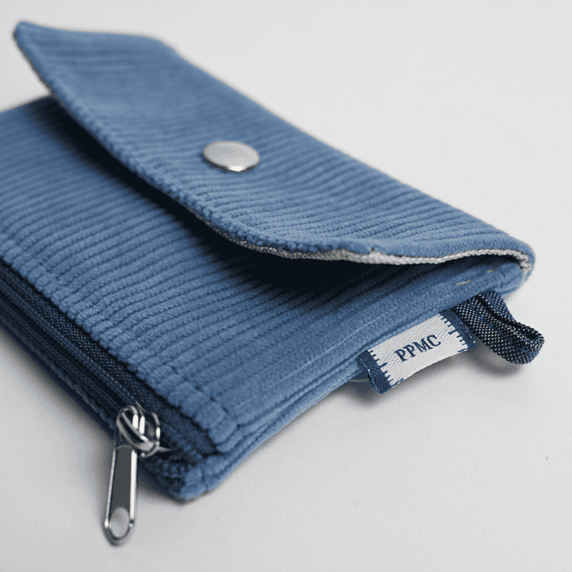 Pochette Tour De Cou Enfant Personnalisable - Porte-Monnaie Avec Nom - Minimutz Bleu Marine