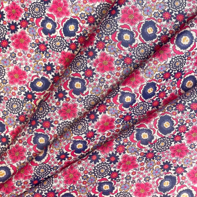 Tissu enduit  au mètre ex2543 lavandula fuchsia