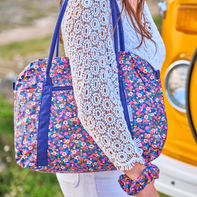 Sac bowling hippie fleurie Papa Pique et Maman Coud