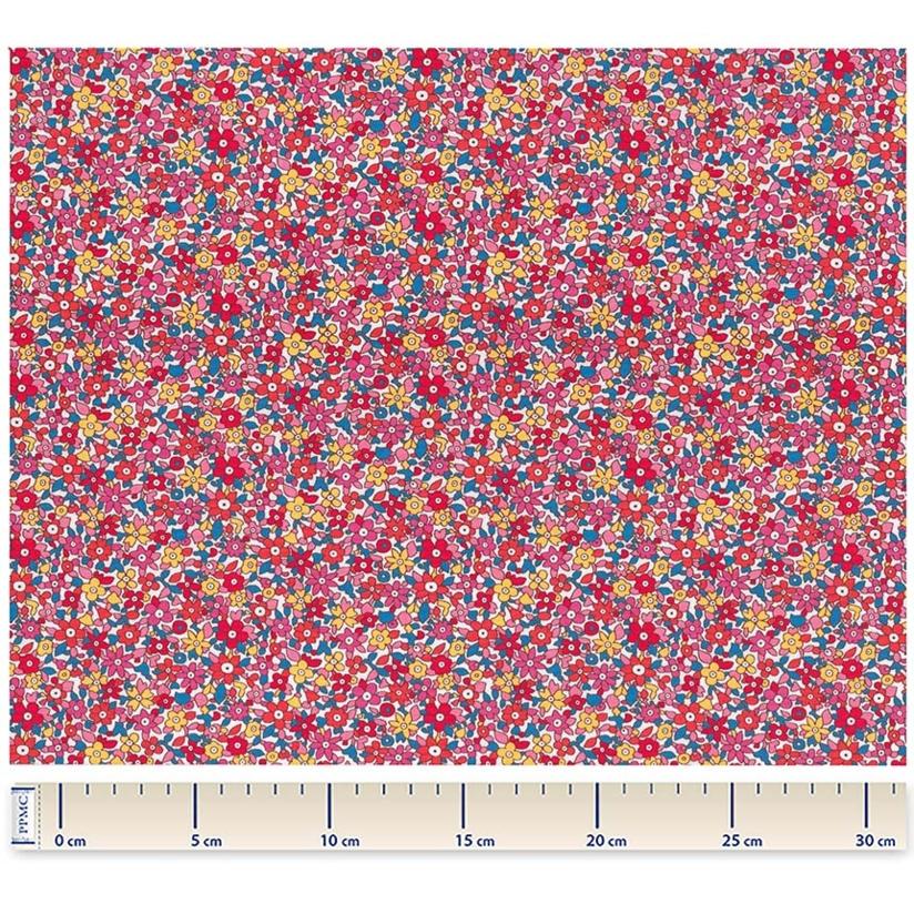 Tissu Coton Imprimé Fleurs Makower - 50x30 Cm, Motif Floral Printanier, Pour Patchwork
