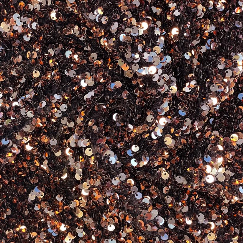 Tissu sequin sequins bronze