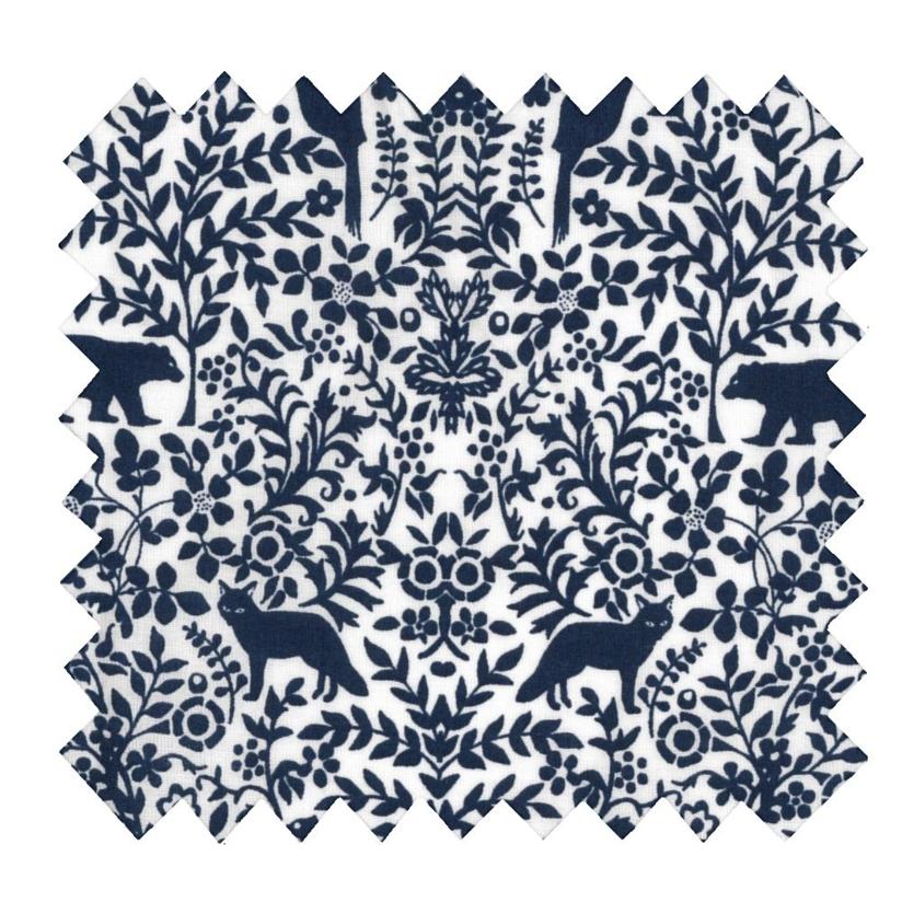 Tissu coton au mètre scandinave marine