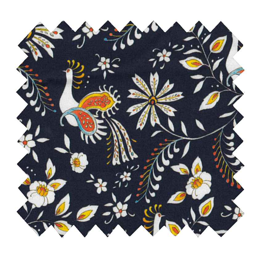 Tissu coton au mètre  oiseaux-lyre