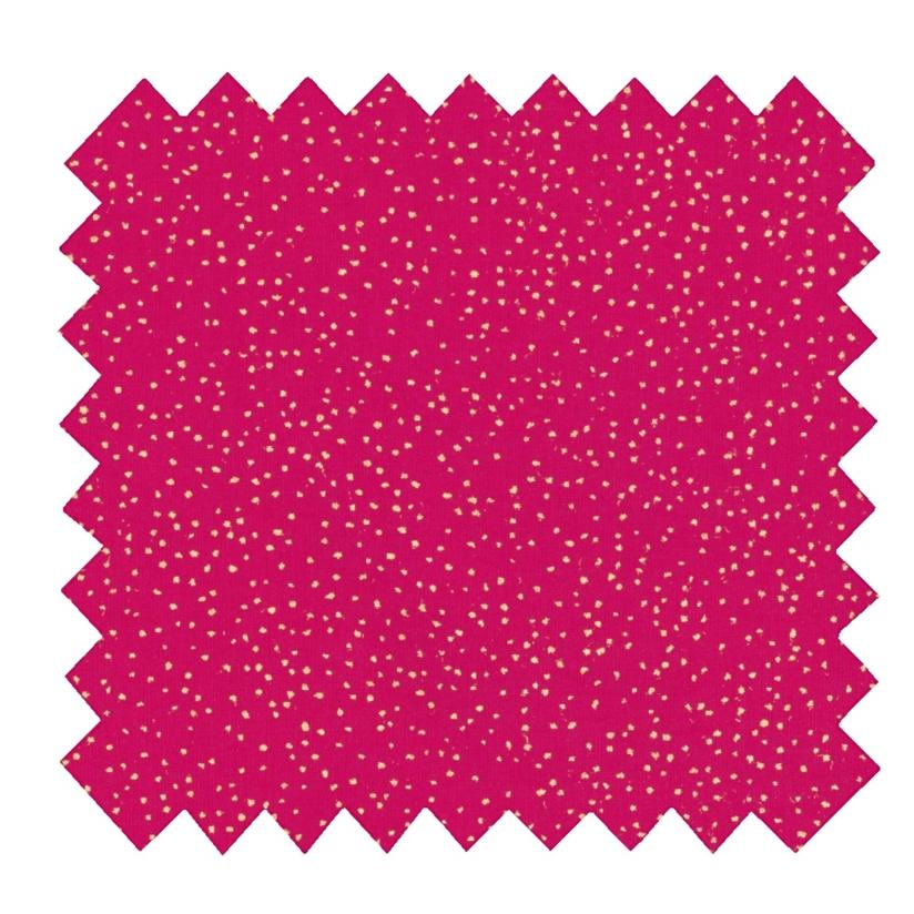 Tissu coton au mètre fuchsia pailleté