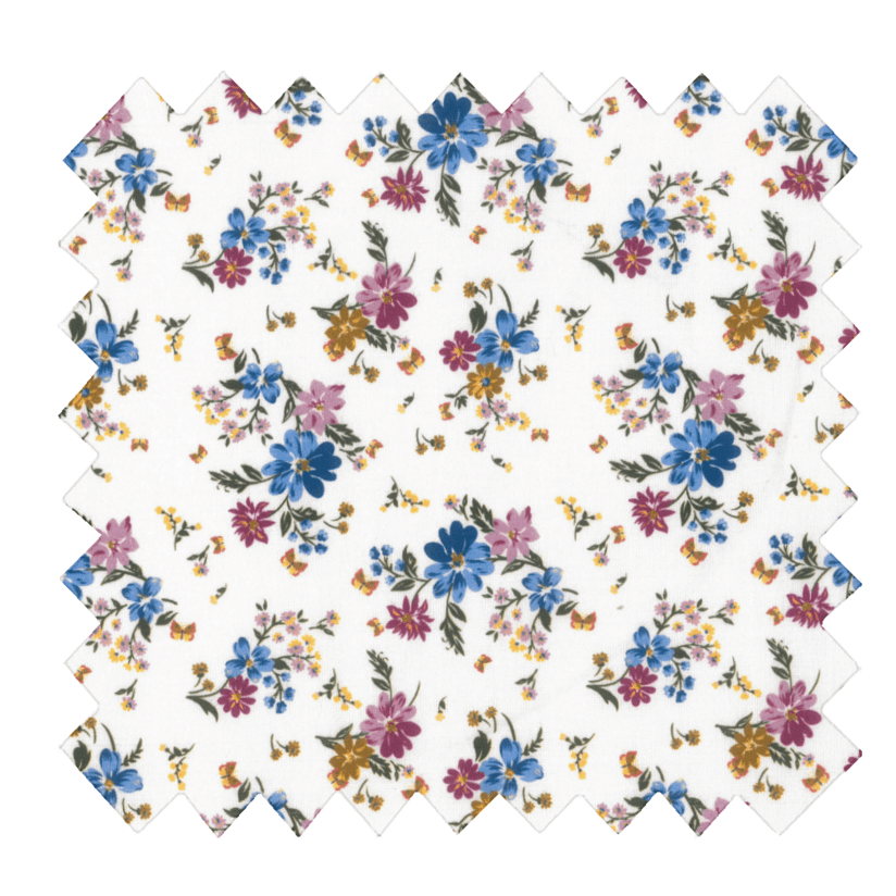 Tissu coton au mètre fleur vintage ex1086