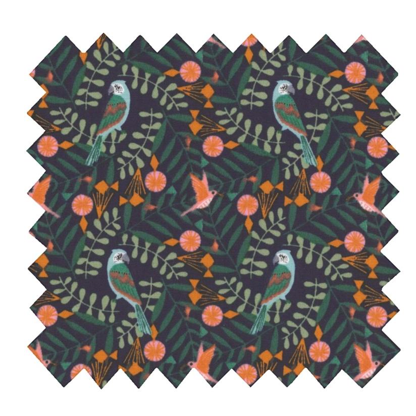 Tissu coton au mètre birdy
