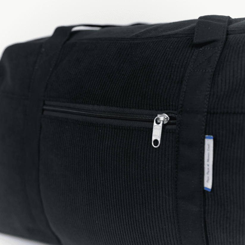 Sac De Voyage Cotton Traders – Patchwork Cuir Noir, Unisexe, Léger