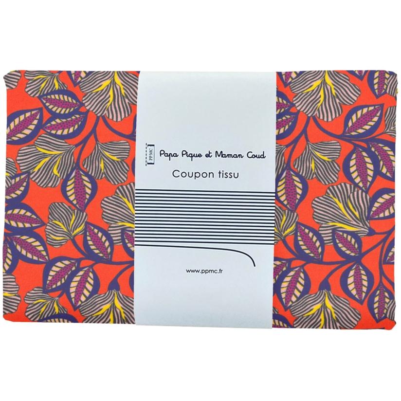 Coupon De Tissu Polycoton Fleuri Multicolore - Parfait Pour Couture Et Vêtements