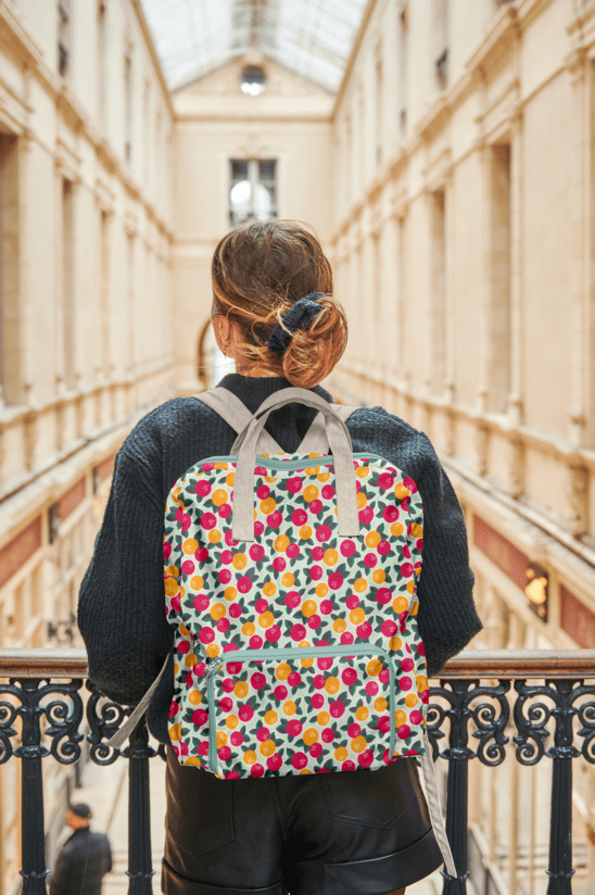 Sac à dos pliable Gaby agrumes pop - Papa Pique et Maman Coud