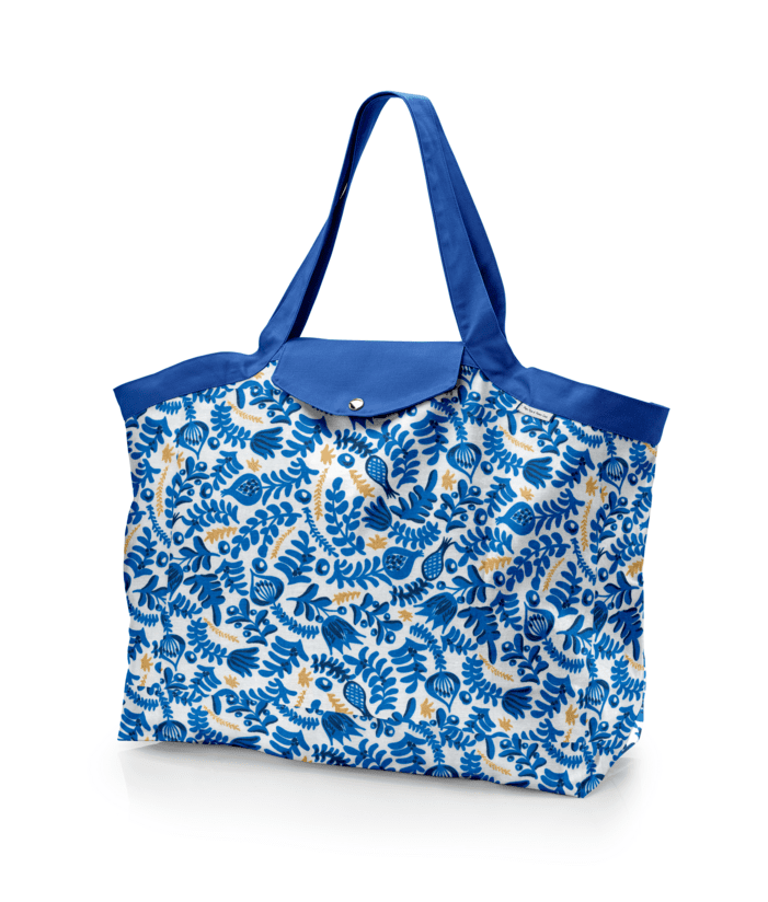 Sac cabas grand passion bleue Papa Pique et Maman Coud