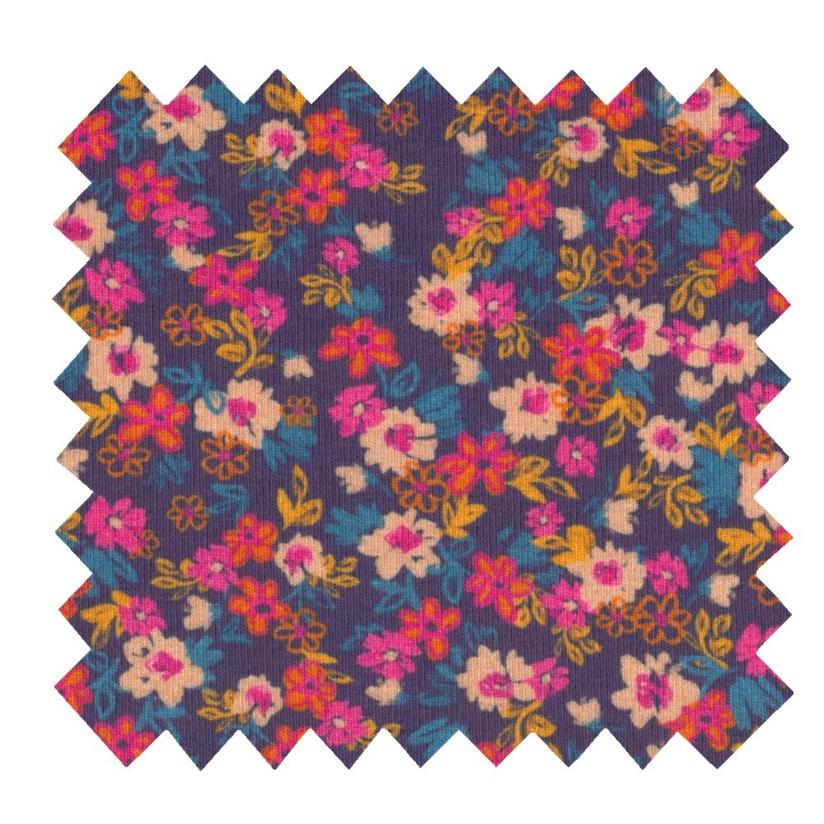 Tissu jersey hippie fleurie