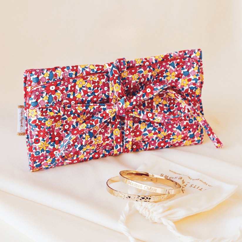 Pochette à bijoux cocktail de fleurs