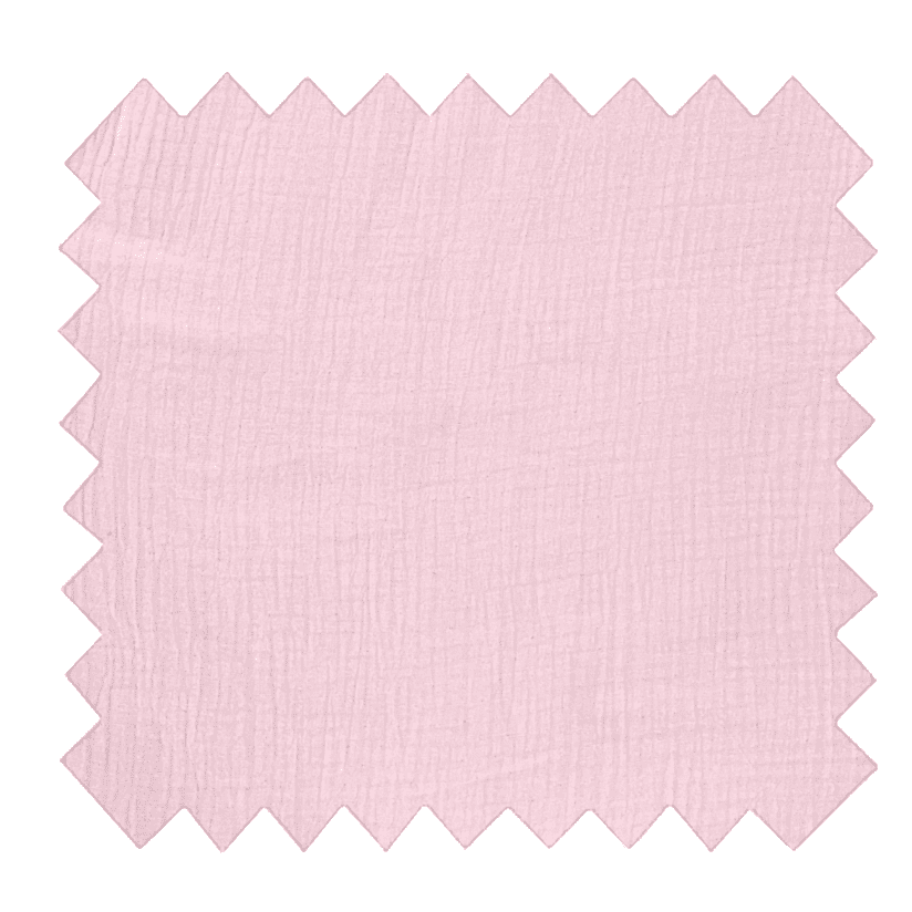 Tissu coton au mètre gaze rose pale