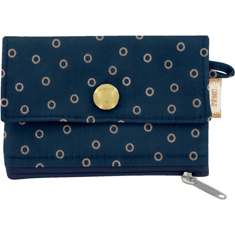 Porte-monnaie bleu marine "Grand Père" en cuir (grand modèle) - Cuirs Ney