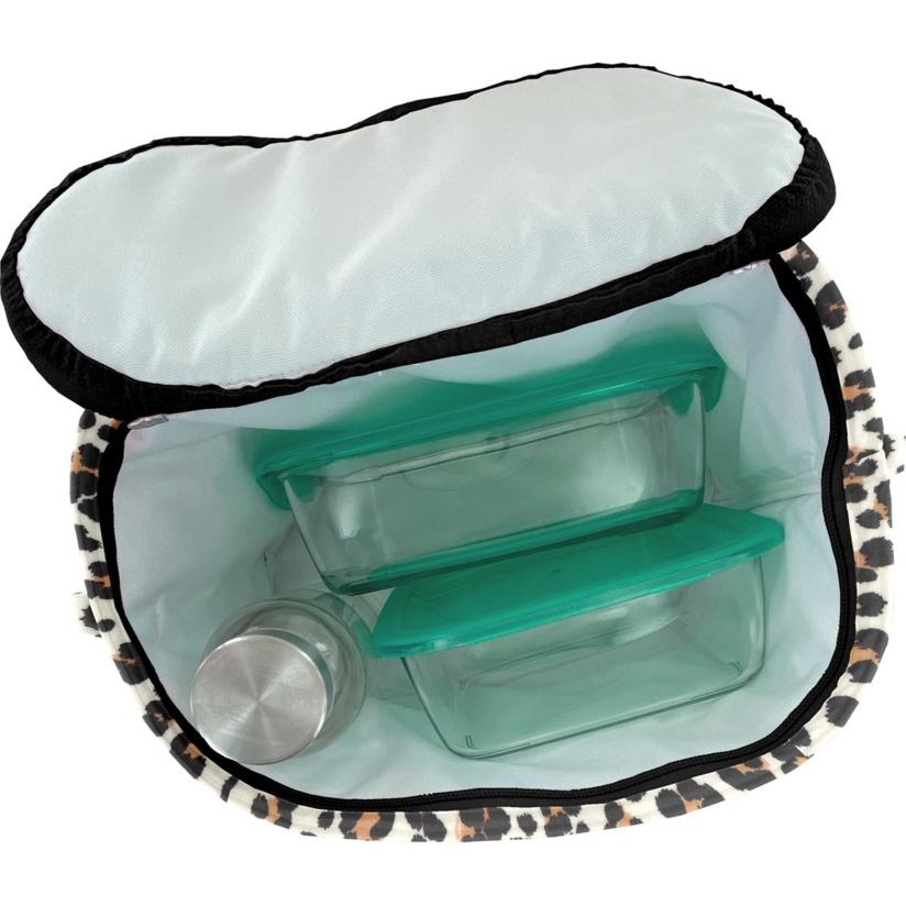 Sac Isotherme Déjeuner Léopard – Petit Sac Réutilisable Étanché Travail, Pique-Nique, Bureau