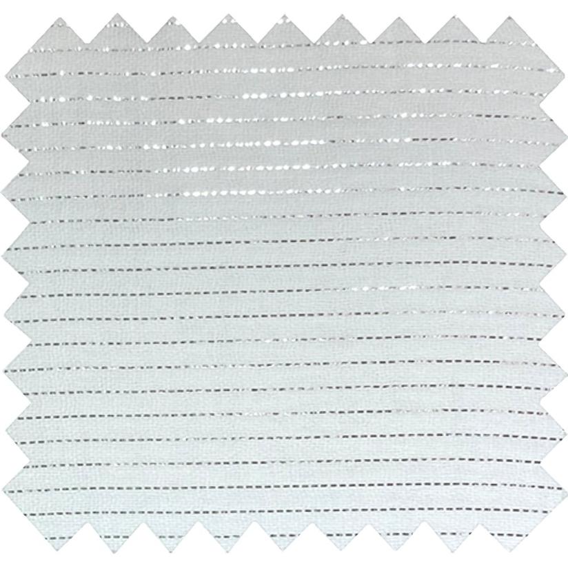 Tissu gaze lurex blanc
