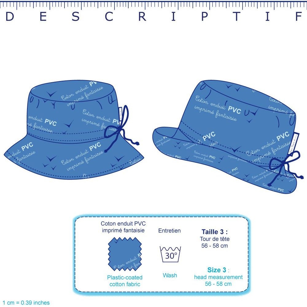 Casquette de pluie bleu marine femme